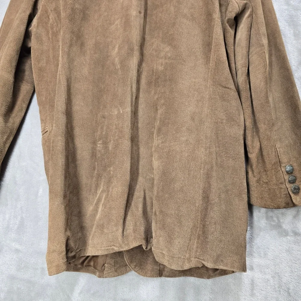 Cabelas Mens Suede Leather Blazer‎ Jacket Size 40 Reg Brown Outdoor Gear Buffalo